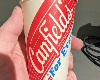 Pair of 2 NOS Canfield Beverages Soda Cup - Old & Original 1990's