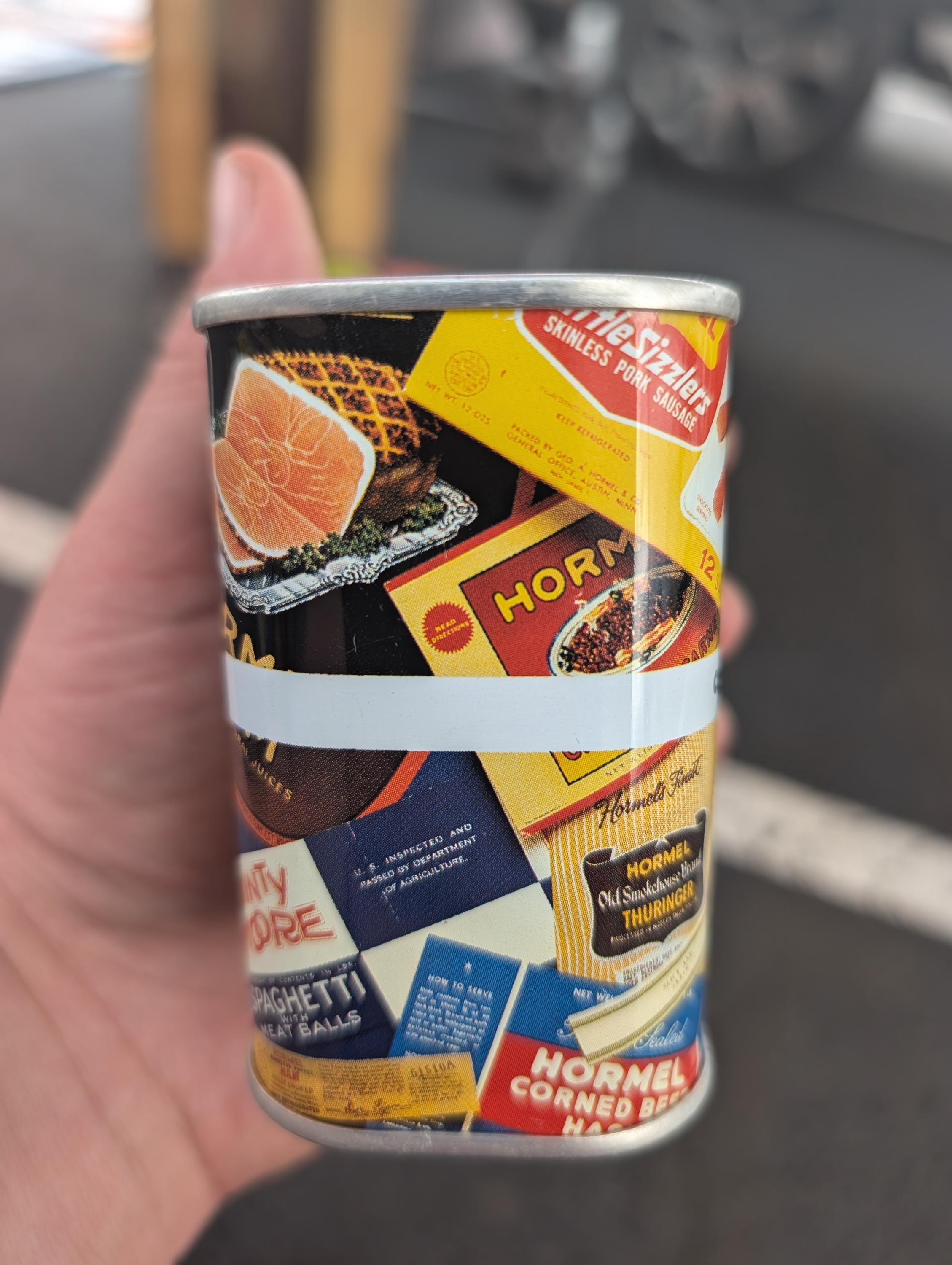 Hormel Foods 100th Anniversary SPAM Can Ban - Vintage Advertising