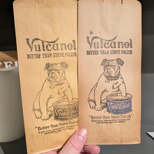 Sacchetti di carta per parti di ricambio per stufa Vulcanol degli anni '20 - Bulldog vecchio e originale - Scelta