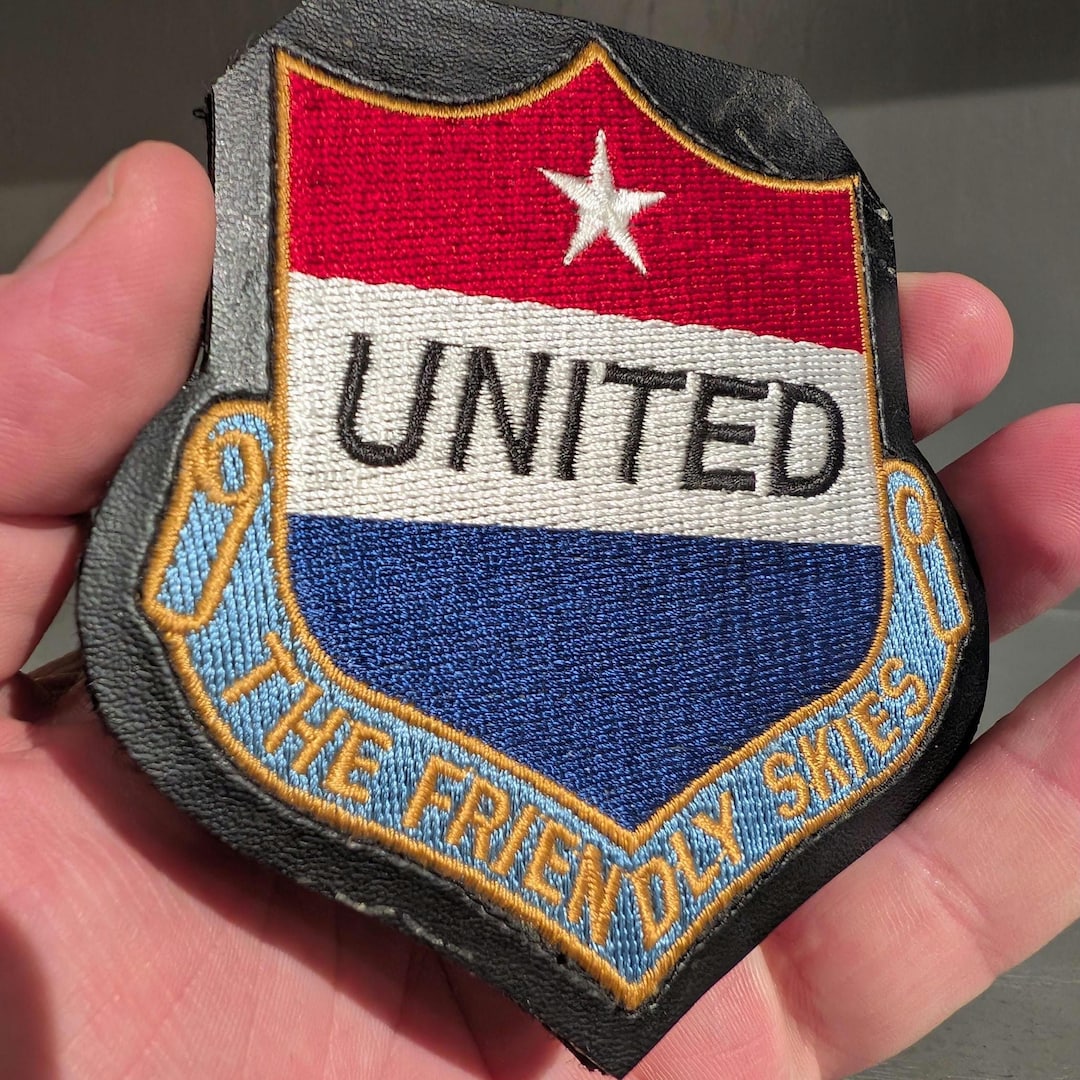 1990s United Airlines Flight Jacket Patch Vintage Airline Uniform Patch