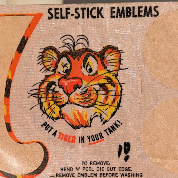 Old 1960's Esso Gas Station Tiger Giveaway - Tiger in Your Tank