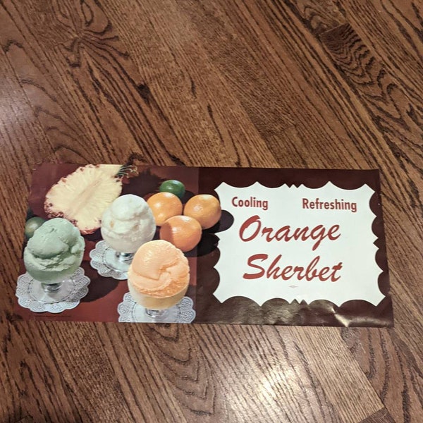 Sherbet Ice Cream Etsy