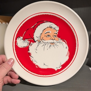 1960s House of Paper Weihnachtsmann - Alter & Original Papierteller 23 cm - Einzelteller von American Greetings