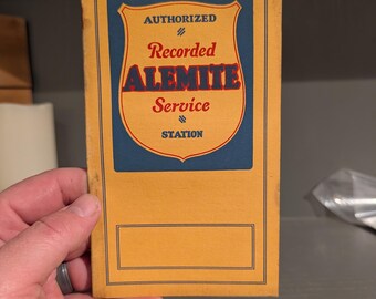 Cuaderno original de servicio de lubricación Alemite de la década de 1920 - Aceite de motor para automóviles antiguos - Vintage