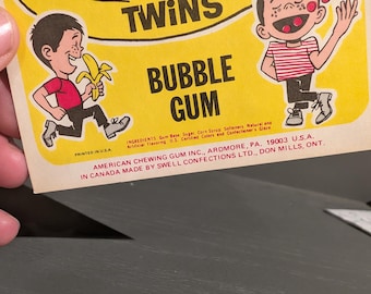 1960 年代のチェリー バナナ ツインズ ガムボール マシンの価格表示