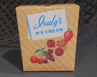 NOS 1940's Islay's Ice Cream Container Box - Youngstown, Ohio - Pint Size