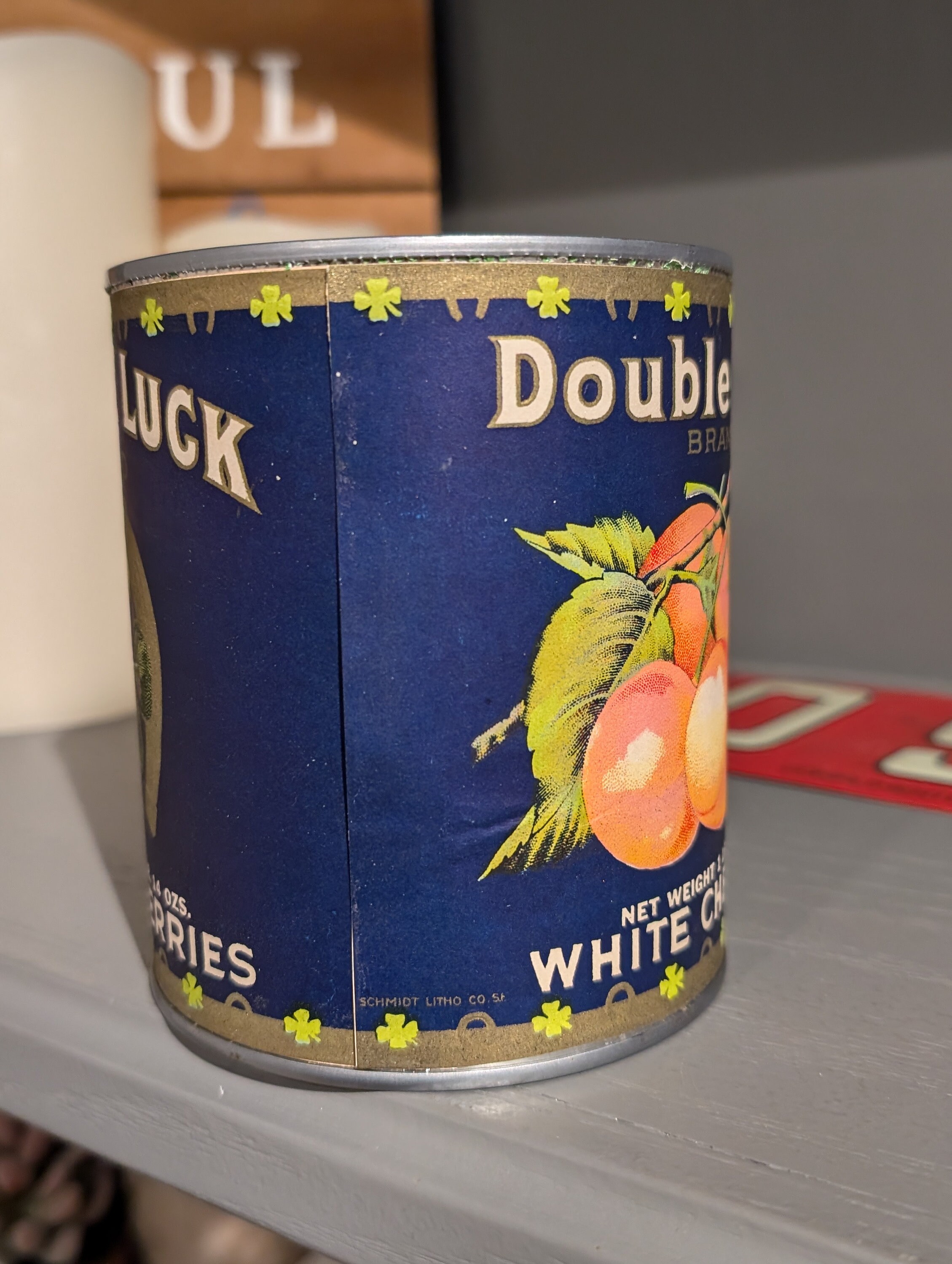 1920s Double Luck Embossed Shamrock Can Label on Can Original Vintage ...