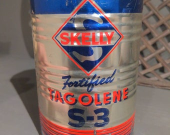 1950's Skelly Tagolene S3 Oil Wells Motor Oil Quart Motor Oil Can