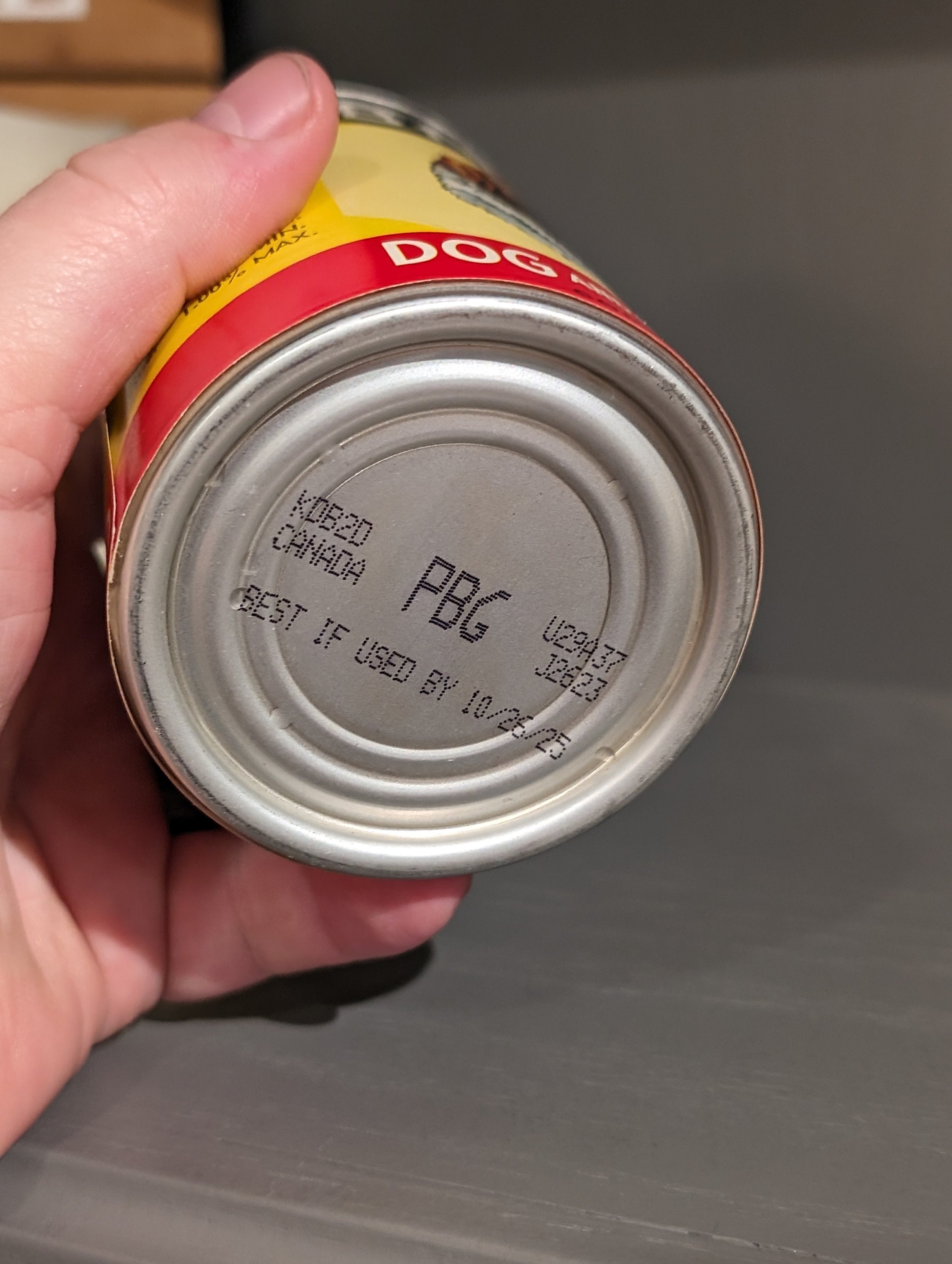 1960s Barry Dog Food Can Label on Can Foster Canning, Napoleon