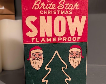 オリジナル 1940年代 ブライトスター クリスマススノー - フルボックス ヴィンテージ クリスマスツリー - デッドストック
