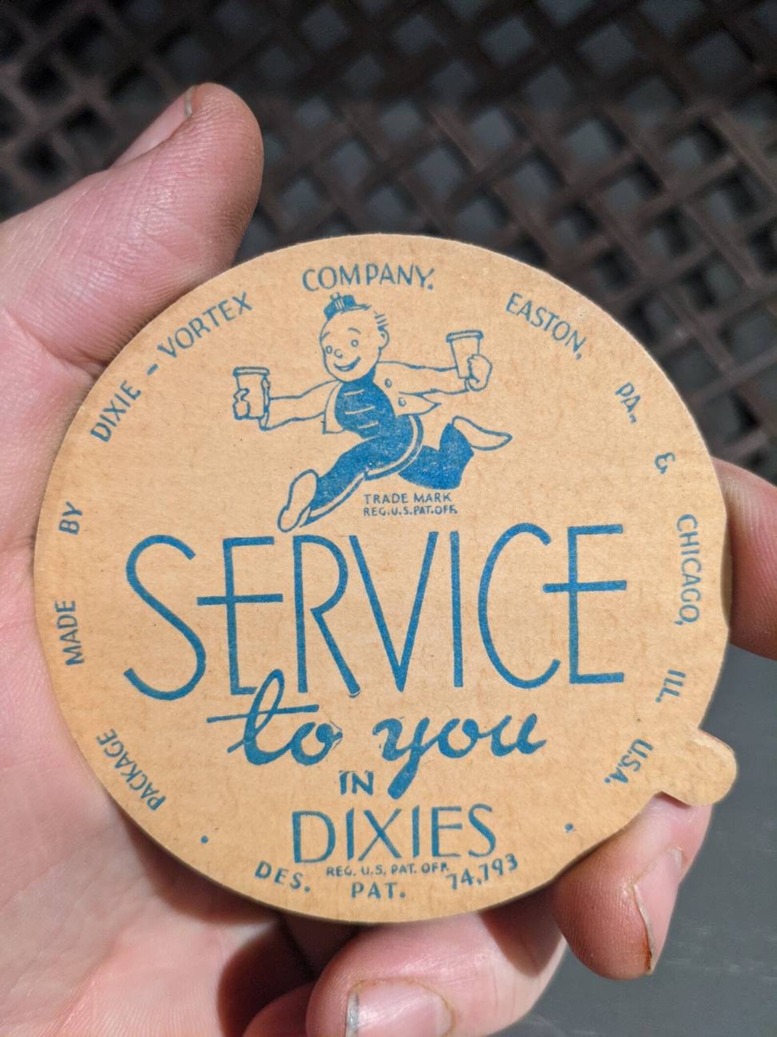 1930s NOS 3 Dixie Vortex Company Lids service to You Easton, PA Chicago