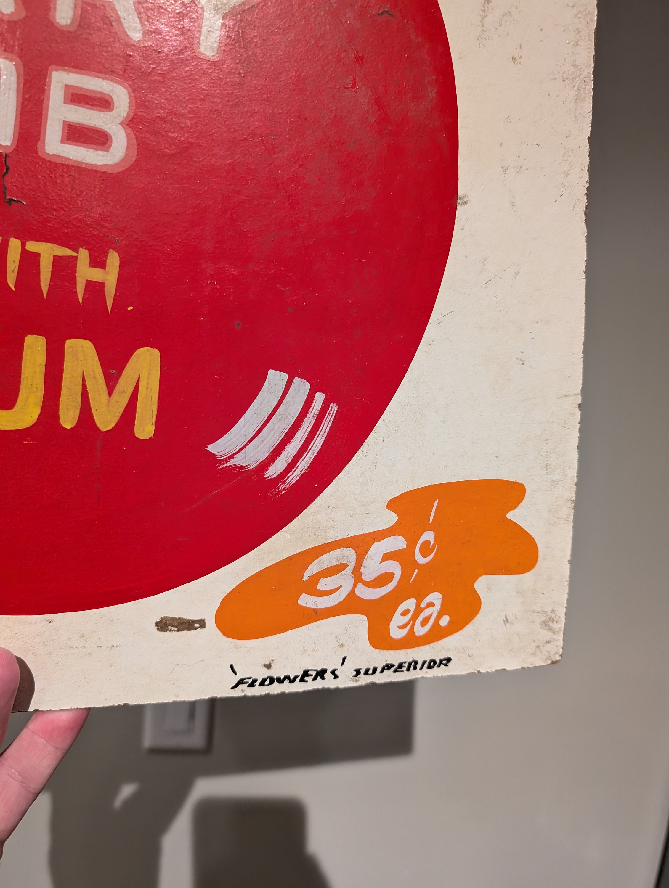 Original 1960s 70s Cherry Bomb Sign - Old & Original Masonite Sign 151 ...
