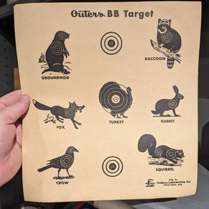 Original 1960's Forest Animals Outers BB Target - Vintage Hunting -  Target - Onalaska, WI