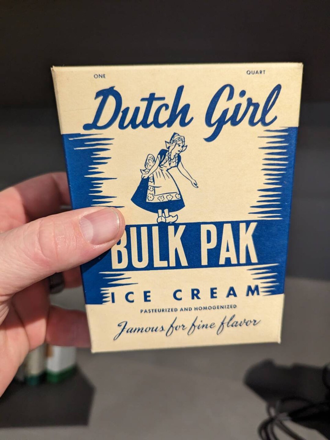 1954 1950's Dutch Girl Ice Cream Half Gallon Container Old & Original Eugene, Oregon Etsy