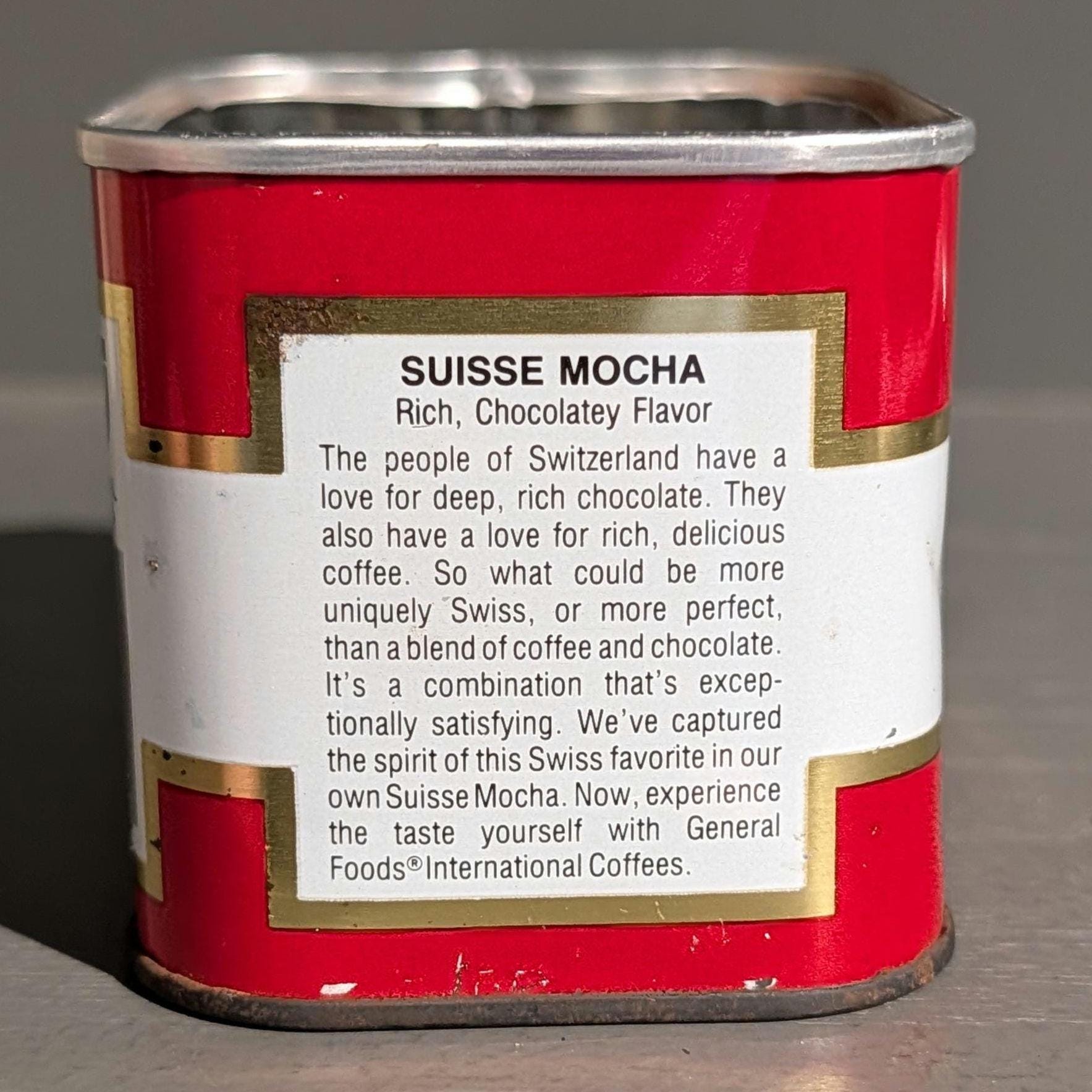 その他 CBN100g 1980s General Foods International Coffee Can Suisse Mocha - Old