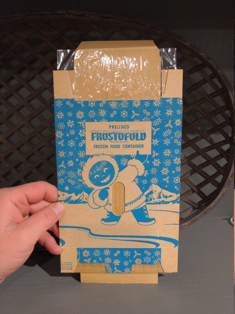 Eskimo Box Rey 1940's Eskimo Frostofold Freezer Box Frozen Food Canning Fruit Old ...