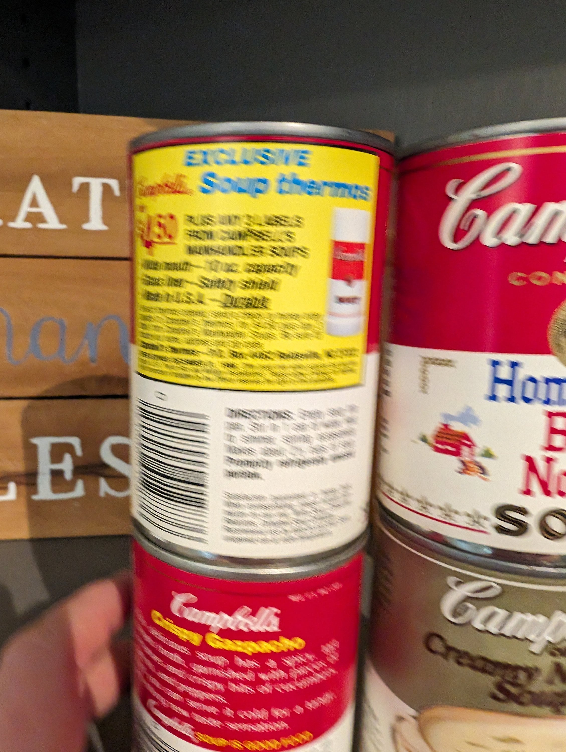 1980s Campbell's Soup Can Label on Can - Original Vintage