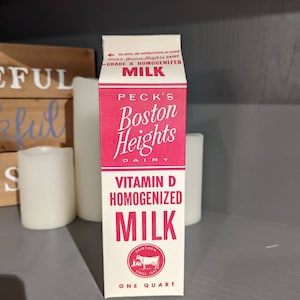 NOS 1940's Peck's Boston Heights Dairy Company with Cow!