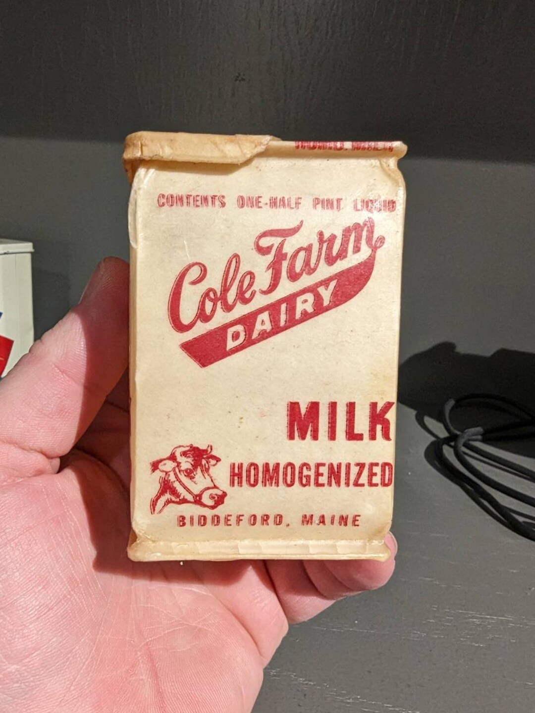 NOS 1940's Cole Farm Dairy Milk Half Pint Waxed Milk Etsy