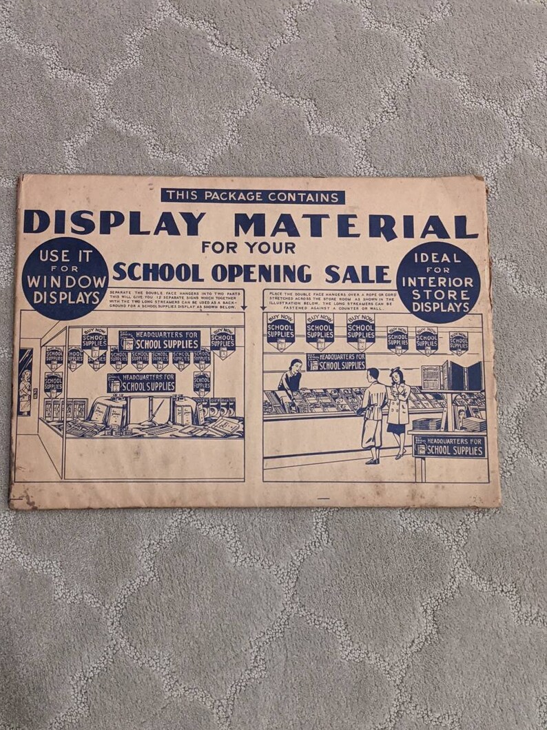Original Vintage 1930's Spiral Notebook Buy Now School Supplies Store ...