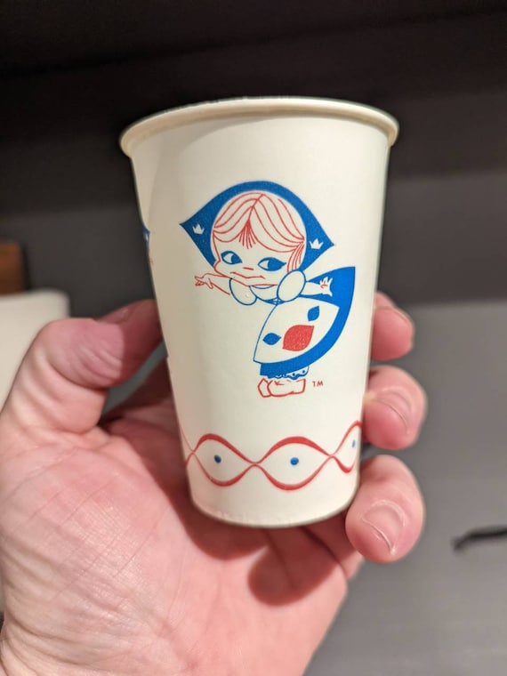 NOS 1962 Miss Dairy Queen Waxed Paper Cup Old & Original Ice Etsy