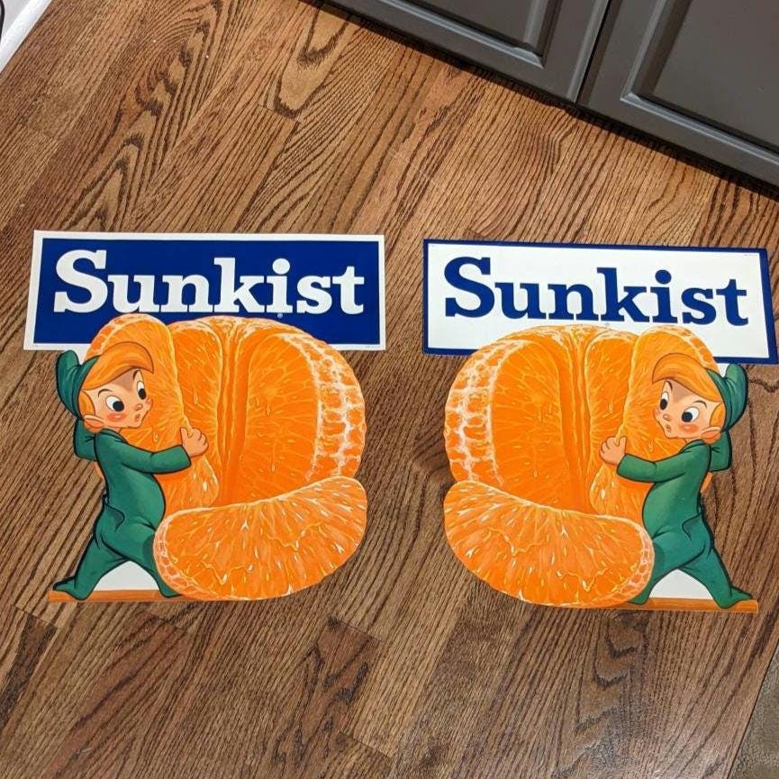 Sunkist Store Display Paper Sign / サンキスト Sunkist Store Display Paper Sign / サンキスト D & S Vending