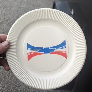 NOS Original 1970s Chevrolet Chevy  Dealership vintage plate. - 4th of July theme