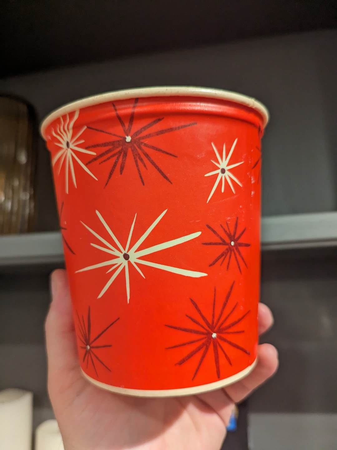 NOS 1960's Starflite Design Waxed Quart Container Carry Out Service ...