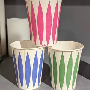 NOS 1960s Retro Dixie Waxed Paper Cup - Old & Original Ice Cream Soda Cup 9 ounce cup