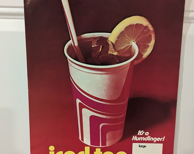 Humdinger Drive Inn 1970s Humdinger Drive in Iced Tea Poster - Fast Food Restaurant Sign ...