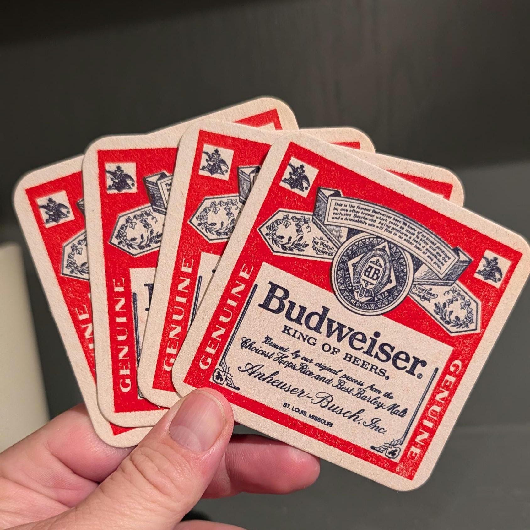海外ヴィンテージ Budweiser ワックスペーパー　ロールラベル Budweiser Fabric Vintage - Etsy