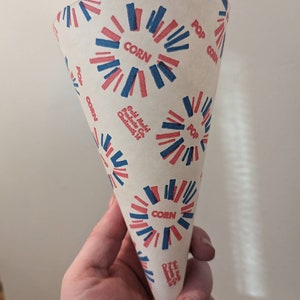 1960s Pop Corn Paper Cone Box Old Original Theatre Box - Etsy