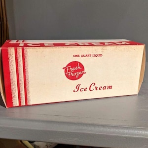 1940's Fresh Frozen Ice Cream Box - Vintage Theatre or Kitchen Display - Old & Original