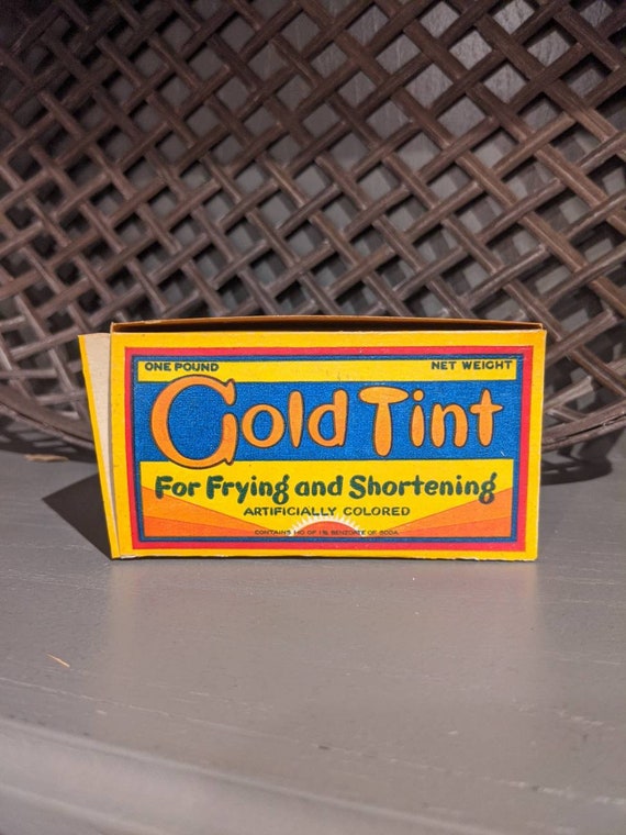1930's Gold Tint Lard Frying Shortening Baltimore Etsy