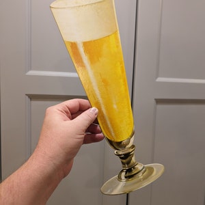 1950&#39;s Large Pilsner Beer - Die Cut Soda Fountain Sign - Old & Original - Thick Cardboard 15&quot; Tall