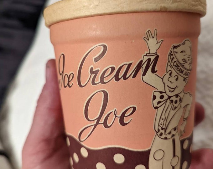 Original 1940's Ice Cream Joe Ice Cream Container Pint Sealright Etsy