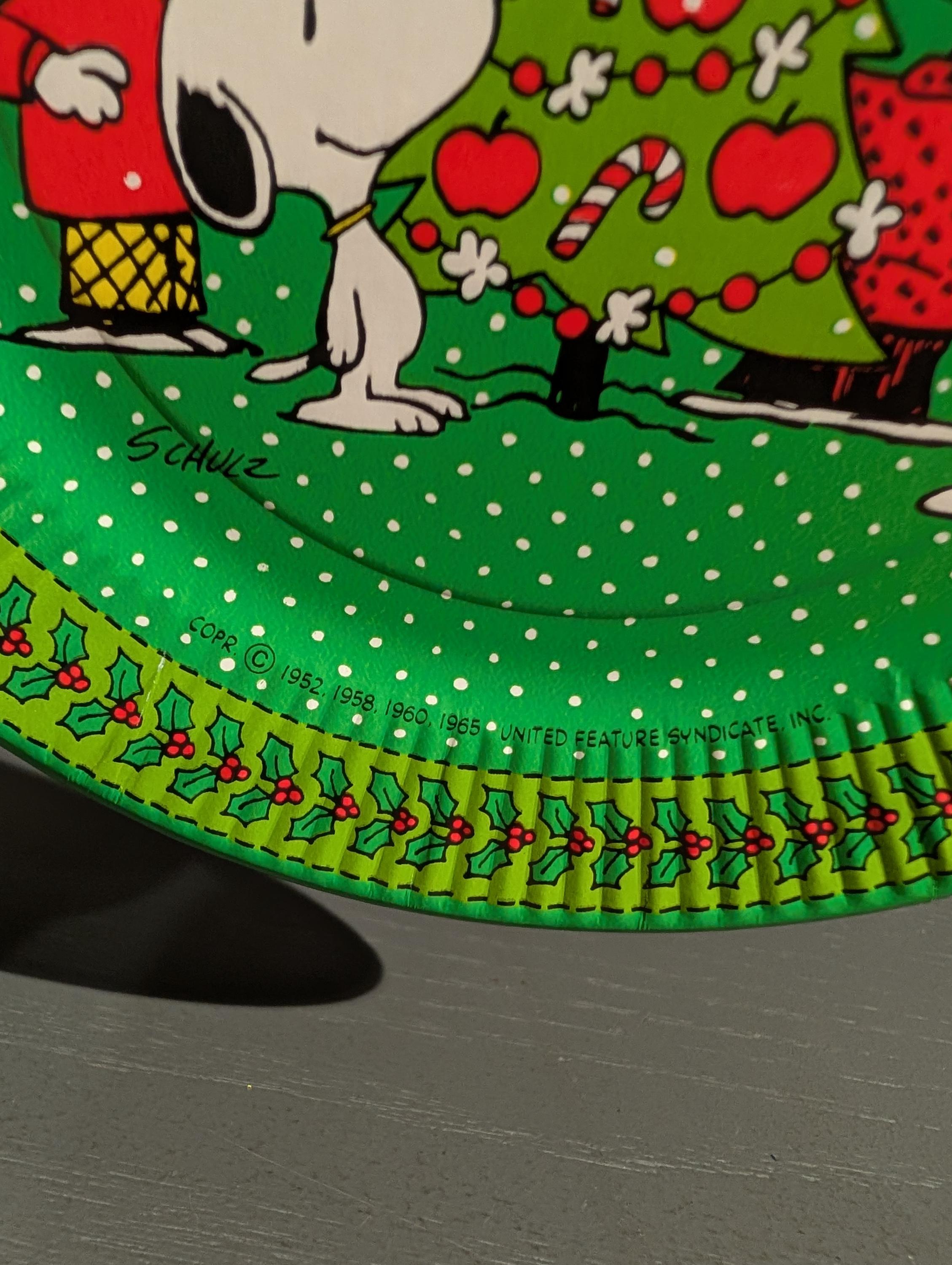 NOS 1965 60s Snoopy & Woodstock Christmas Charlie Brown Peanuts