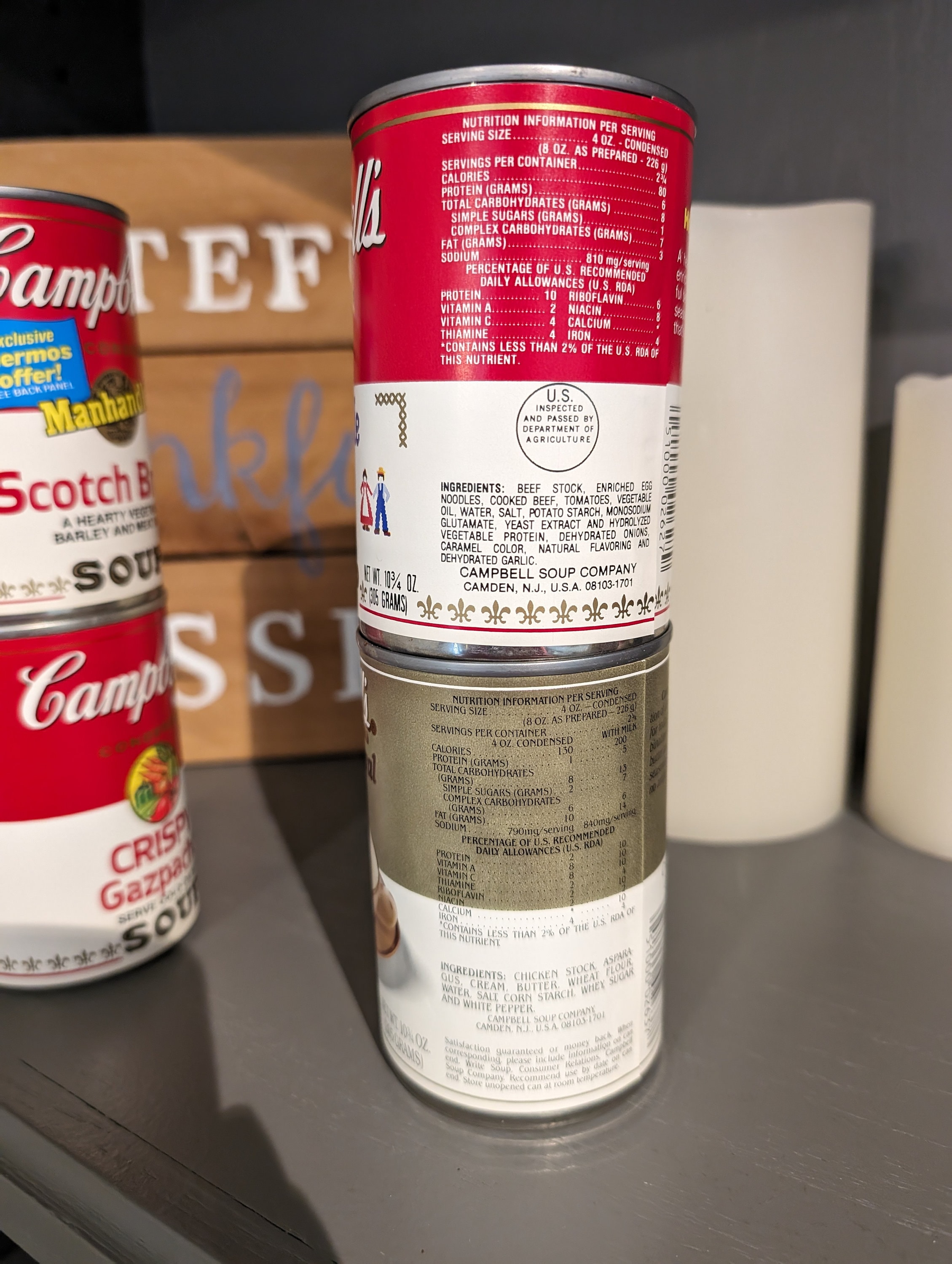 1980s Campbell's Soup Can Label on Can - Original Vintage