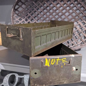 Metal Industrial Vintage Drawers - No Handle - Old  & Original