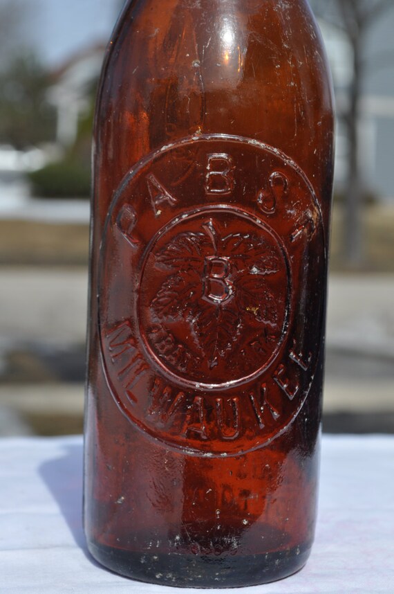 Early 1900's Pabst Beer Milwaukee Glass Bottle Amber Etsy
