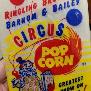 Old Unused Ringling Brothers Barnum & Bailey Circus Pop Corn Bags - Old - Original
