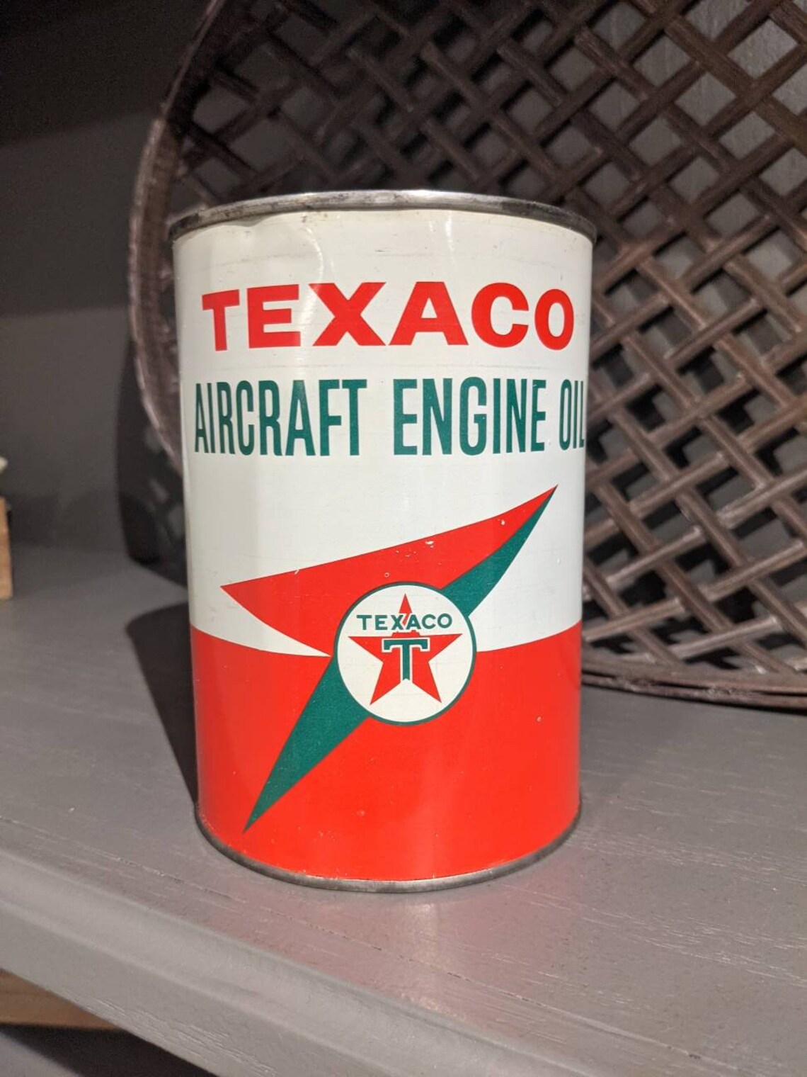 1959 Texaco Aircraft Engine Motor Oil Quart Motor Oil Can Etsy