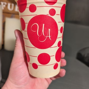 NOS 1940s 50s Red Polka Dot Waxed Paper Cup UA United Artists- Old & Original Movie Theater Soda Cup 16 ounce cups