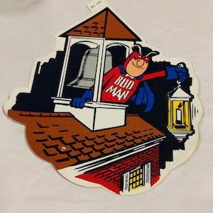 1970&#39;s Budweiser Beer BUD MAN Decal - New Old Stock Paul Revere