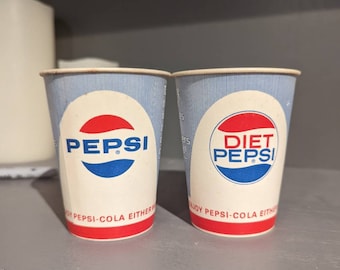 NOS 1960's Pepsi Cola Diet Pepsi Cup - Dixie Brand - Old & Original 7 ounce cup