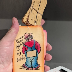 Anni '40, gratta i tuoi fiammiferi, cartolina turistica Wisconsin Dells, regalo originale - Vecchio e originale - Adesivo vintage da viaggio o valigia