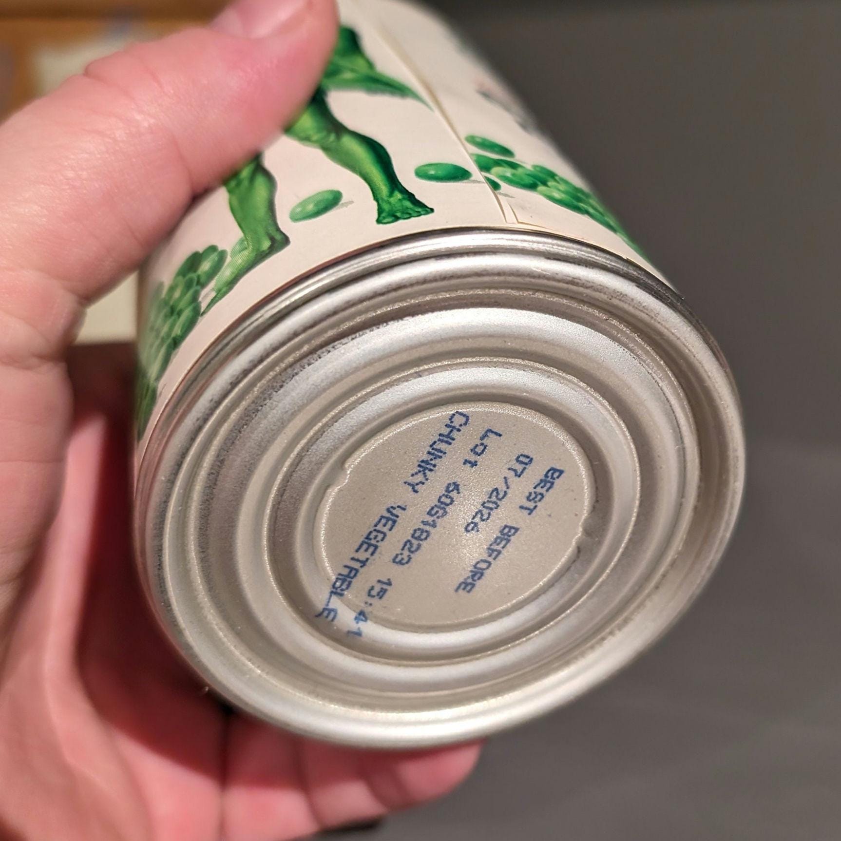 1960's Jolly Green Giant Peas Can Label on Can Original Vintage