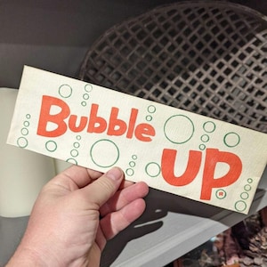 NOS 1958 Bubble Up Lemon Lime Soda Jerk Chapéu de papel - Velho e sem uso!! Paperlynen