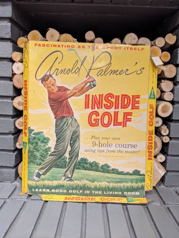 Original 1961 Arnold Palmer's Inside Golf Game Large Play Card