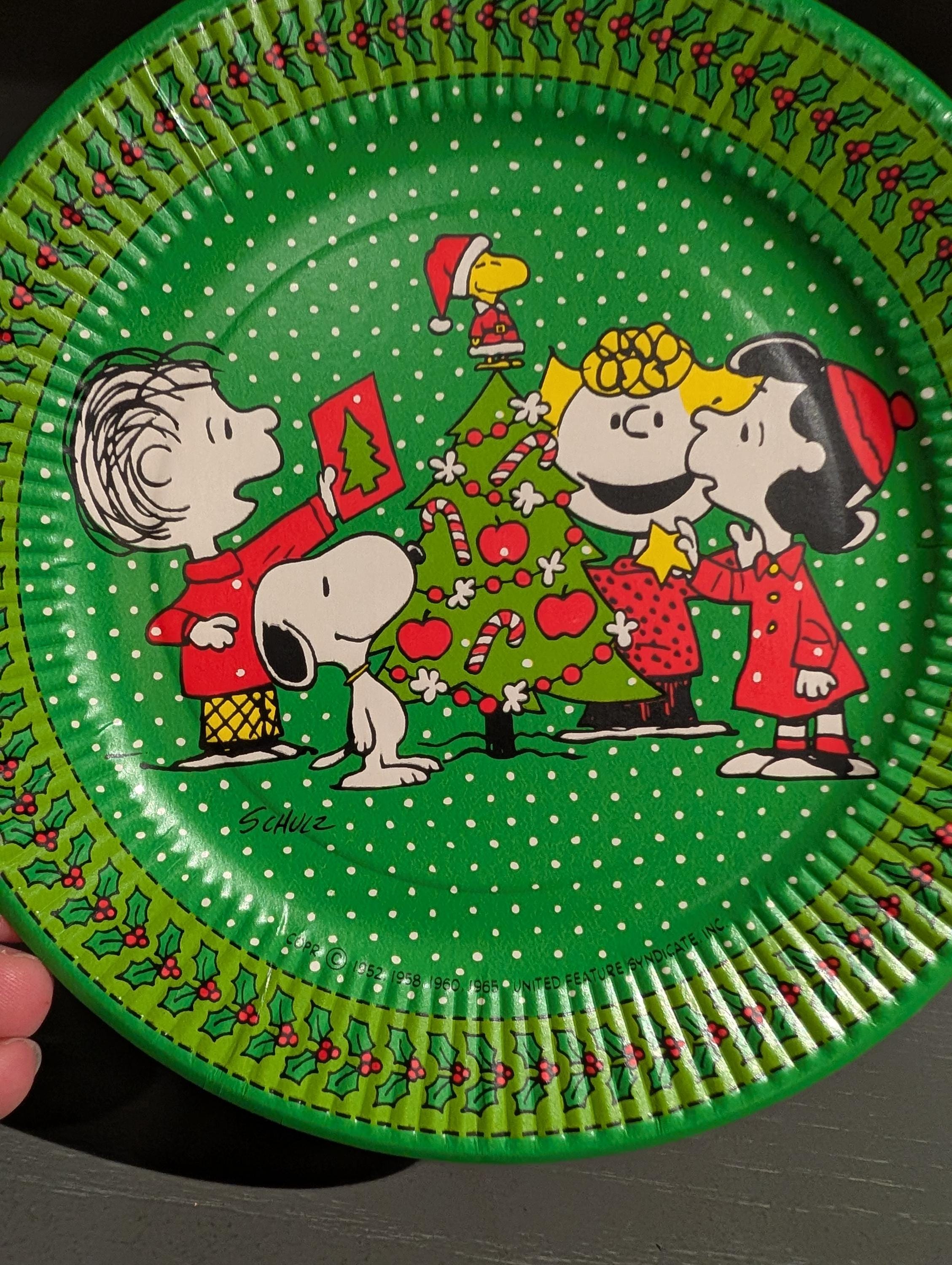 ヴィンテージPeanuts 1976 クリスマスプレート USA PEANUTS スヌーピー SNOOPY Schmid『 Christmas 1979 』シリアル